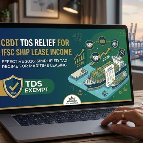 CBDT Notification 75/2026: No TDS on Ship Lease Rent for IFSC Units