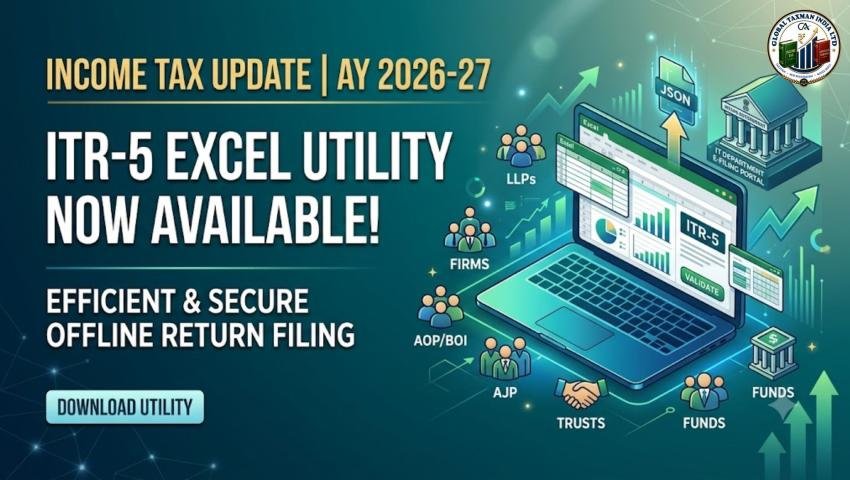 ITR-5 Excel Utility for AY 2026-27 Released for Taxpayers