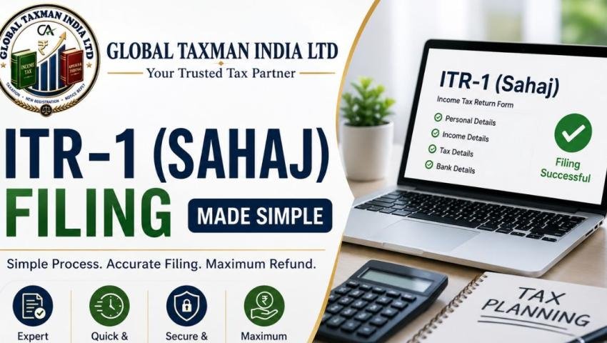 Global Taxman India presents ITR-1 (Sahaj) Filing Made Simple.