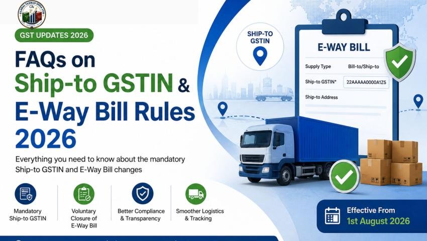 Ship-to GSTIN & E-Way Bill FAQs Guide 2026 India