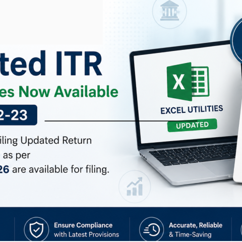 Excel Utilities for Updated Return (ITR-U) AY 2022-23 Now Available Under Finance Act, 2026