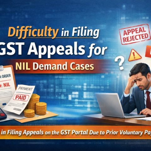 Difficulty in Filing GST Appeals for NIL Demand Cases
